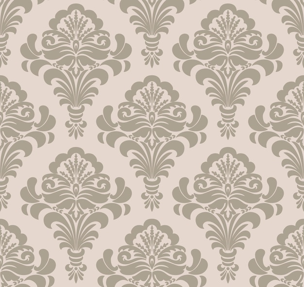 Free vector damask seamless pattern background.