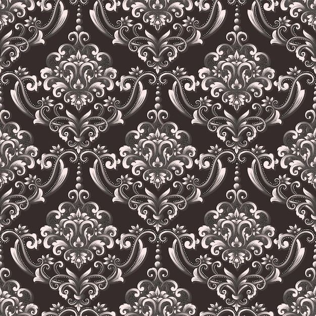 Free Vector damask seamless pattern background