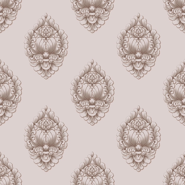 Free Vector damask seamless pattern background