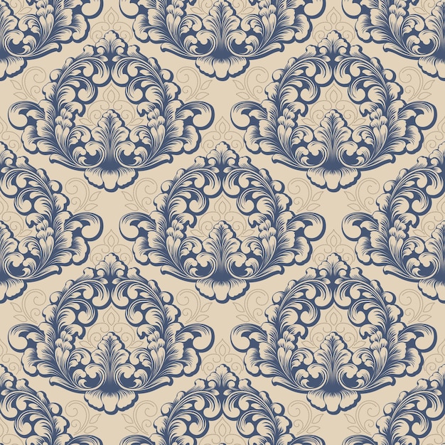 Free Vector damask seamless pattern background