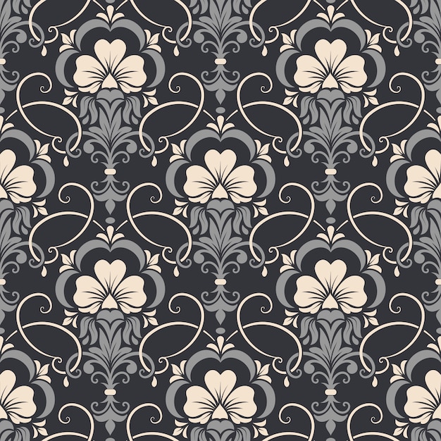 Free Vector damask seamless pattern background