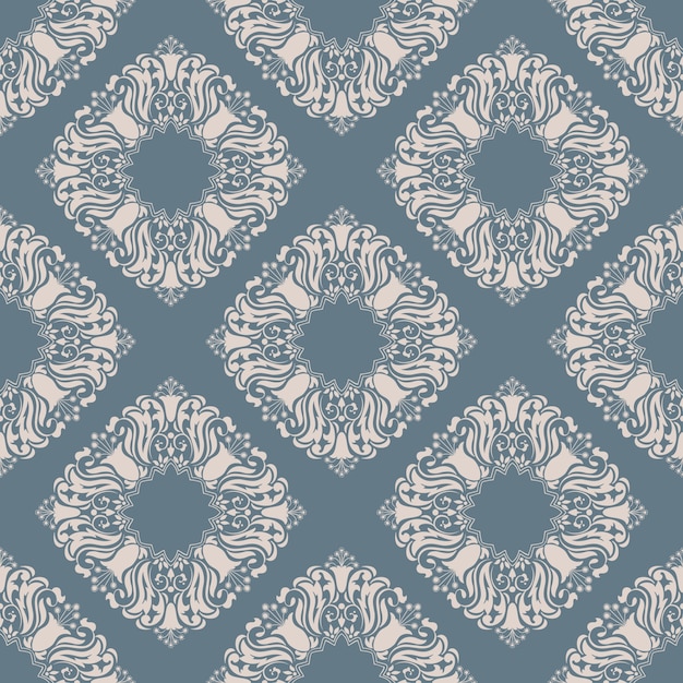 Free vector damask seamless pattern background