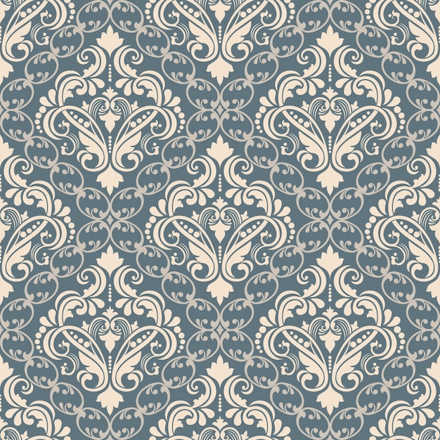 Free Vector damask seamless pattern background