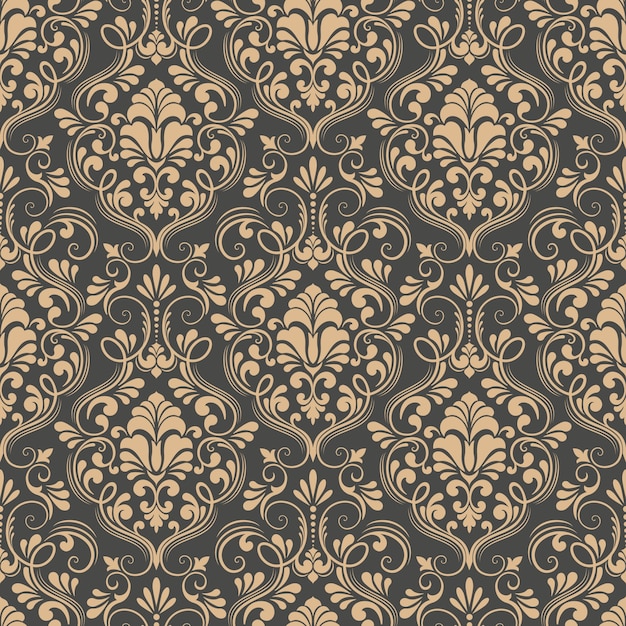 Free Vector damask seamless pattern background