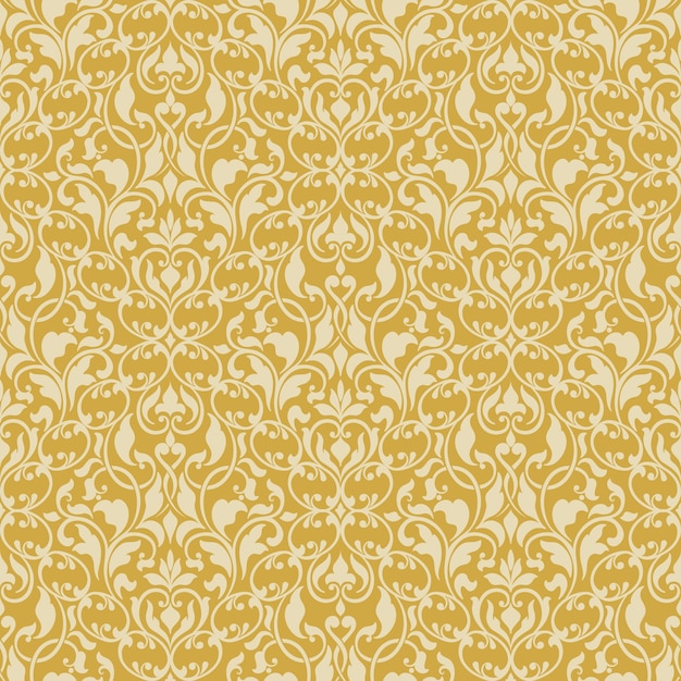 Free vector damask seamless pattern background