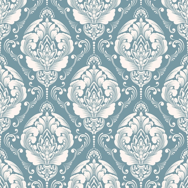 Free Vector damask seamless pattern. classical luxury old fashioned damask ornament