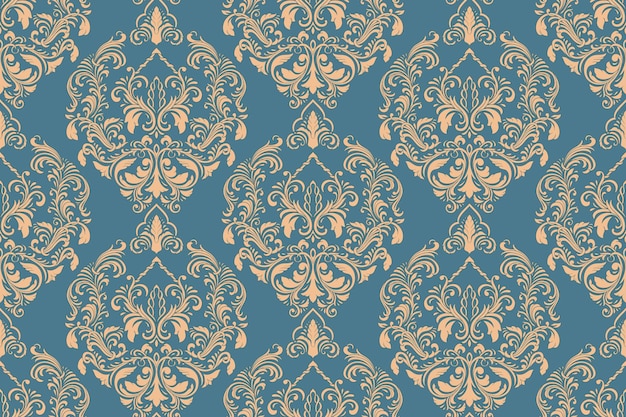 Damask seamless pattern. Classical luxury old fashioned damask ornament