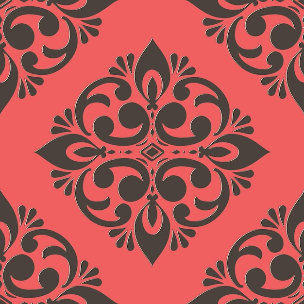 damask seamless pattern element. Classical luxury old fashioned damask ornament