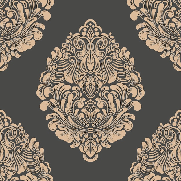 damask seamless pattern element.