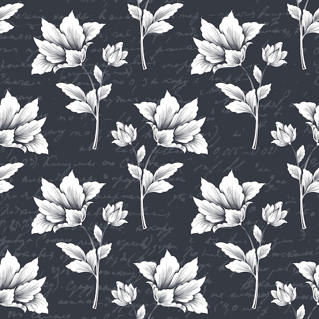 Free Vector damask seamless pattern