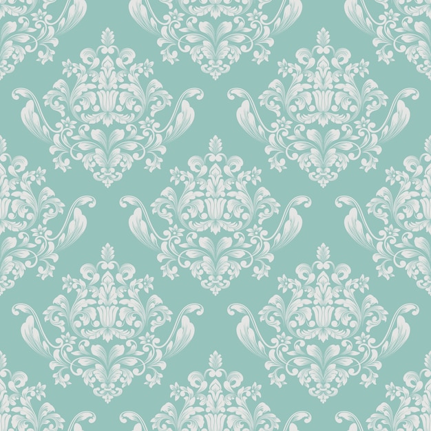 Free Vector damask seamless pattern