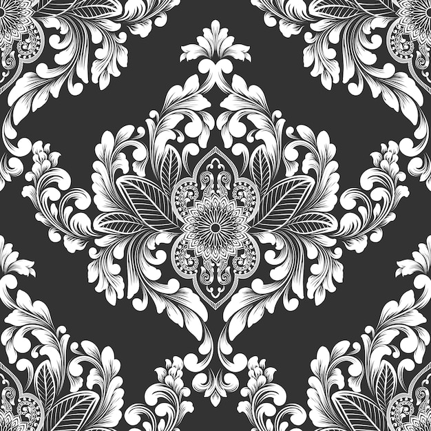 Damask seamless pattern