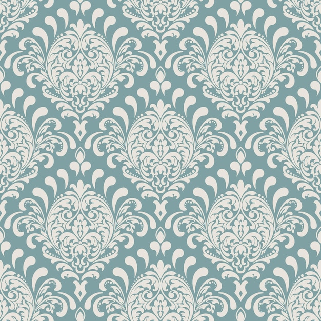 Free Vector damask seamless pattern