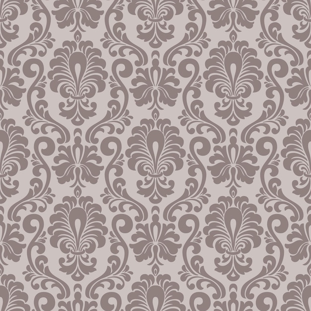 Free Vector damask seamless pattern