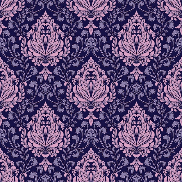 Free Vector damask seamless pattern