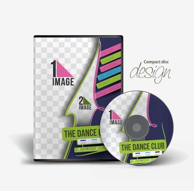 Dance Academy Traning DVD Case and Disc Vector Design