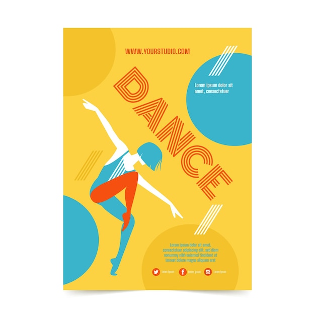 Dance lessons print template