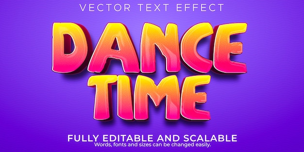 Free Vector dance time text effect