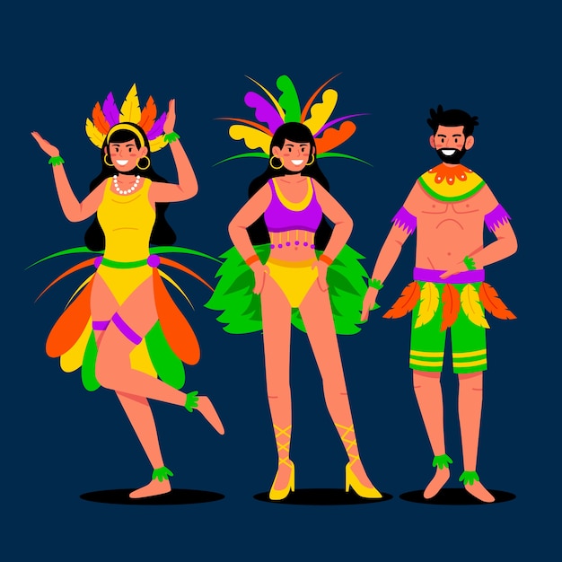 Dancer collection at brazilian carnival