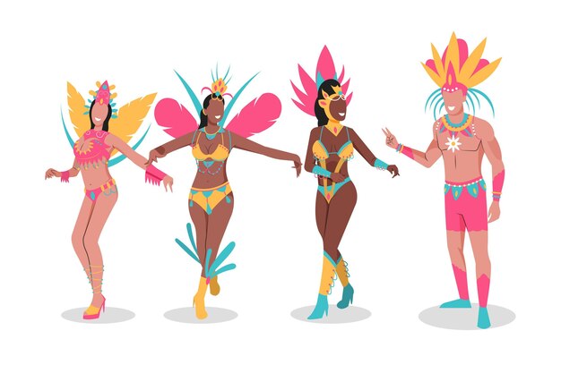 Dancer collection brazilian carnival