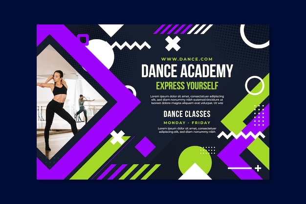 Dancing academy banner template