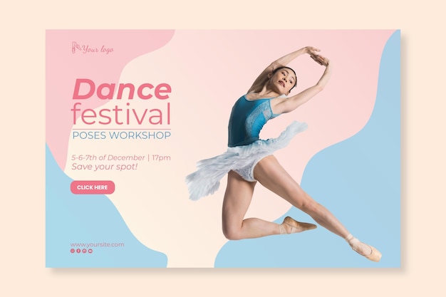 Dancing festival template banner