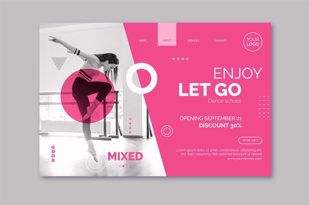 Dancing landing page