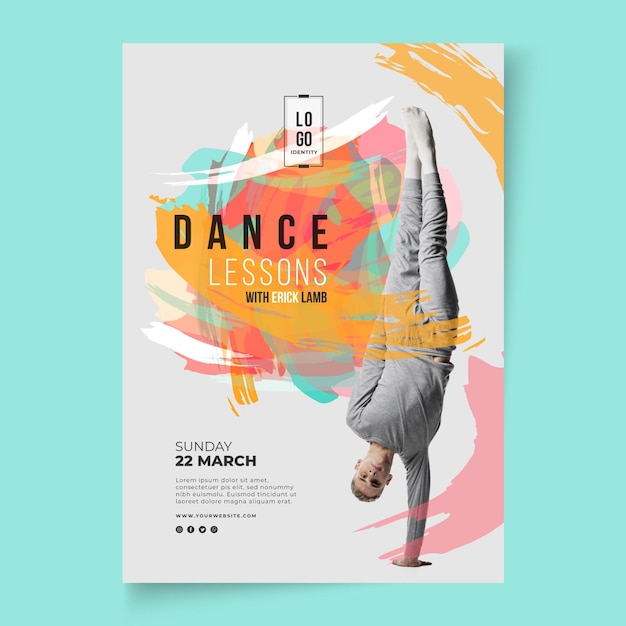 Dancing lessons flyer template