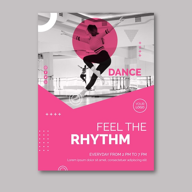 Free Vector dancing poster template