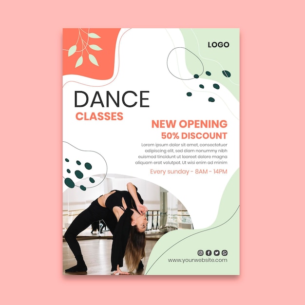 Dancing poster template