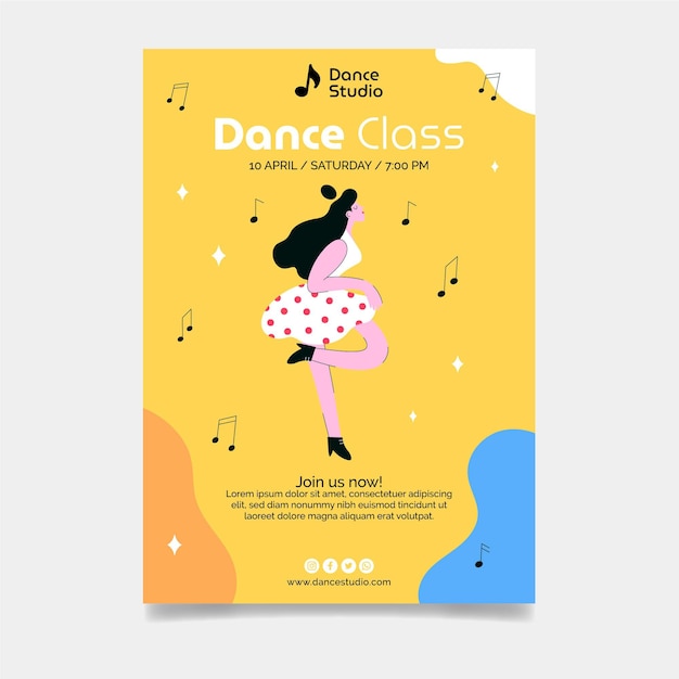 Dancing vertical flyer template