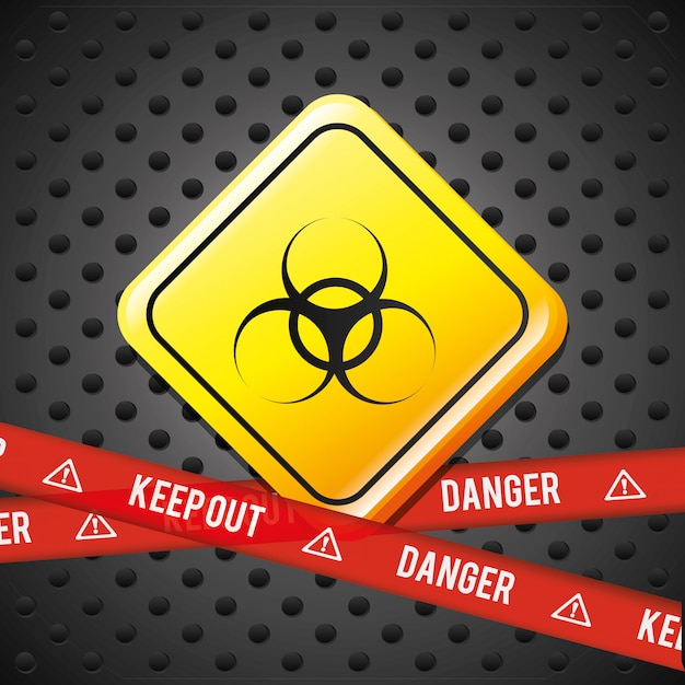 Free vector danger advertising design.