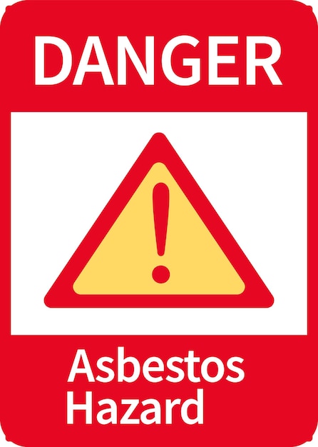 Free vector danger asbestos hazard warning sign