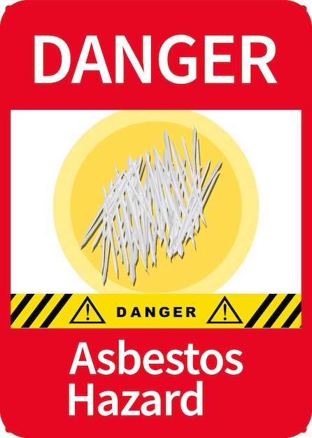 Free Vector danger asbestos hazard warning sign