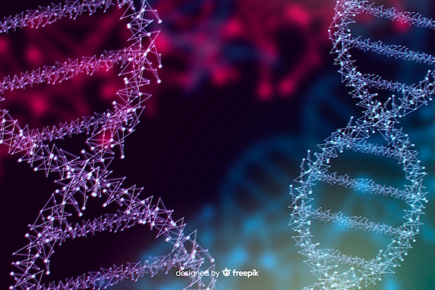 Dark abstract dna structure background