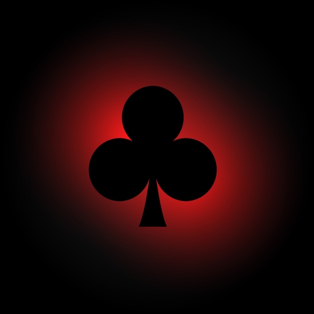 Dark background with clubs symbol