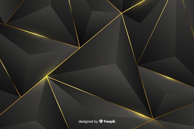 Dark background with golden abstract shapes