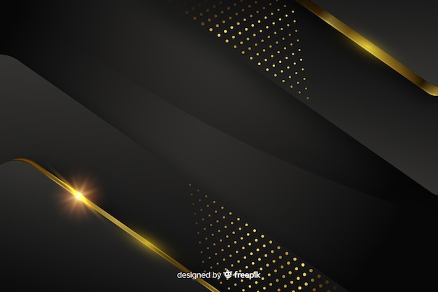 Dark background with golden abstract shapes