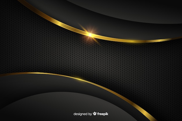 Dark background with golden abstract shapes