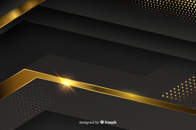 Dark background with golden abstract shapes