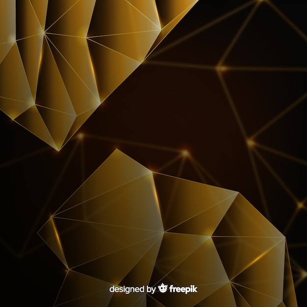 Dark background with polygonal shapes