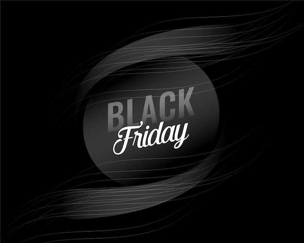 Free Vector dark black friday background design