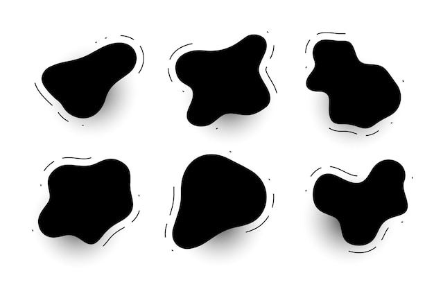 Free vector dark black jelly form element in collection