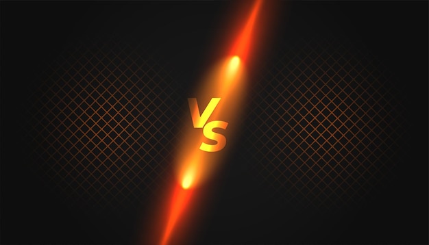 Free vector dark black versus vs competition banner for rival battle