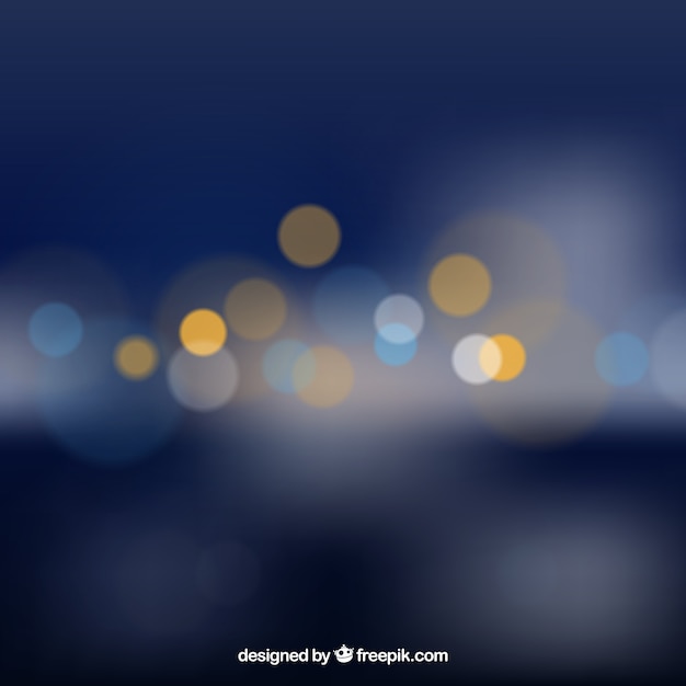 Free Vector dark blue background with bokeh effect