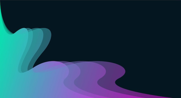 Free Vector a dark blue background with a purple and blue wave.