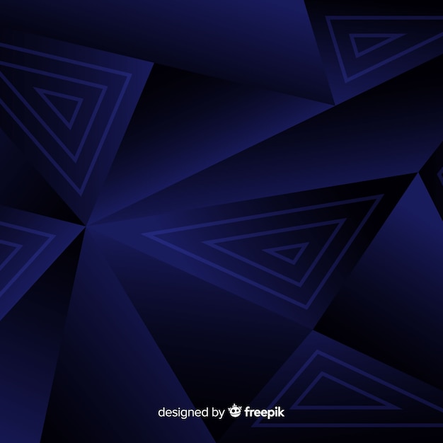 Free vector dark blue polygonal background