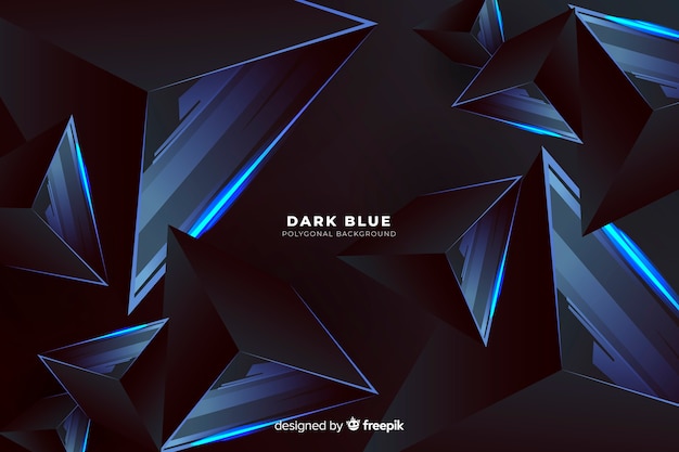 Free Vector dark blue polygonal background