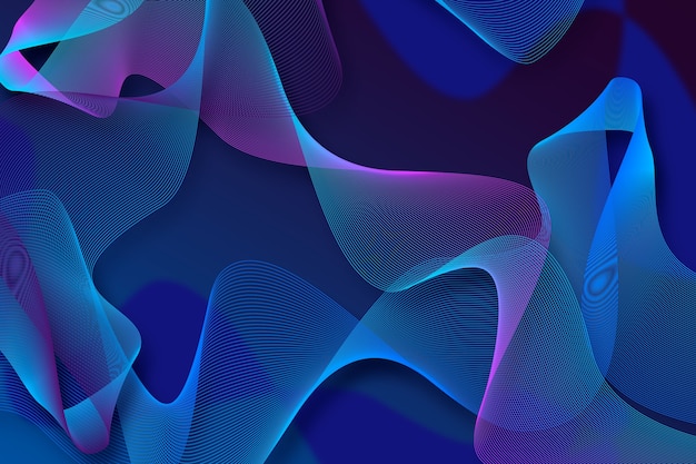 Free vector dark blue wavy background