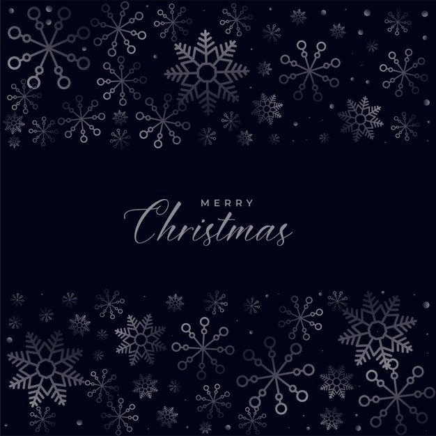 Dark christmas snowflakes background design